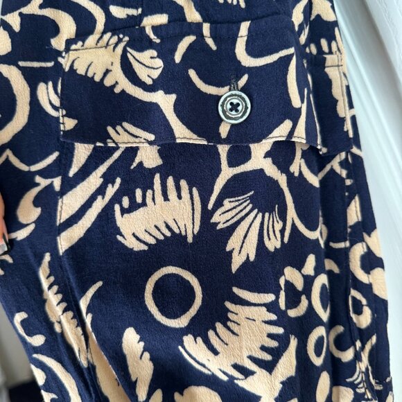 Anthropologie Hei Hei Harem Cargo Pants- Navy Cream size Medium - Picture 4 of 6